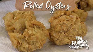 Take your oysters and saltine crackers and make a classic recipe of Rolled Oysters. The perfect crunch and the perfect dipping sauce to go with. All from the rolled oyster master, Bradley. | Tim Farmer's Country Kitchen