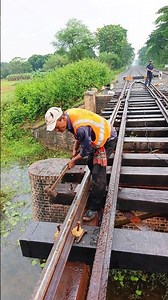 Dog pins locked on new eleepers secure railway track ready.#shorts #railway #railtrack #foryoupage
