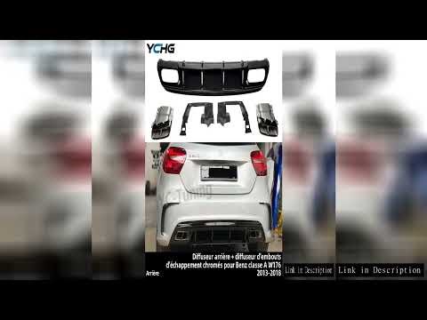 W176 A45 Style Rear Bumper Diffuser & Exhaust Tips for Mercedes Benz A Class W176 A160 A180 A200 A25