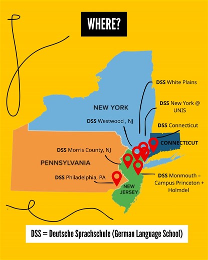 🇩🇪 Thinking about learning German? Here's what you need to know: If you're planning to study, work, or move to Germany, chances are you'll need to know German and prove your German skills. It's better to be sure and check in advance if you need a language certificate! The Deutsche Sprachschulen in Pennsylvania, New York, New Jersey, and Connecticut offer high quality instruction and preparation for the Deutsches Sprachdiplom (DSD) – the official German Language Certificate recognized by the Ge