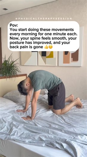 DO THESE 3 MOVES IN THE MORNING 🤩🤩🤩 #morningroutine #morningstretch #morningexercise #yoga #dailystretch #backpainrelief | Physical Therapy Session