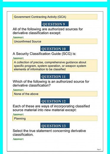 Security Awareness Derivative Classification Exam Answers 2026 | Full Practice Test & Review