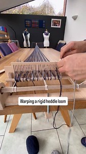 This is just one step in setting up a TabbyandTweed rigid heddle loom. We now have a YouTube video tutorial on our TabbyandTweed channel which covers all of the steps in detail. Our weaving kits can be purchased in our TabbyandTweed website shop for delivery in the UK, USA and Canada. Delivery to some other locations is via our TabbyandTweed Etsy shop. #weavingloom #dressingaloom #rigidheddleloom | TabbyandTweed