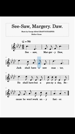 See Saw, Margery Daw (Grant-Schaefer) | A♭ Major #childrenssongs #childrensongs
