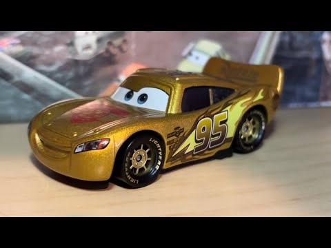 Disney Pixar Cars Diecast - Factory Custom Golden “Lightning McQueen Day” Lightning McQueen