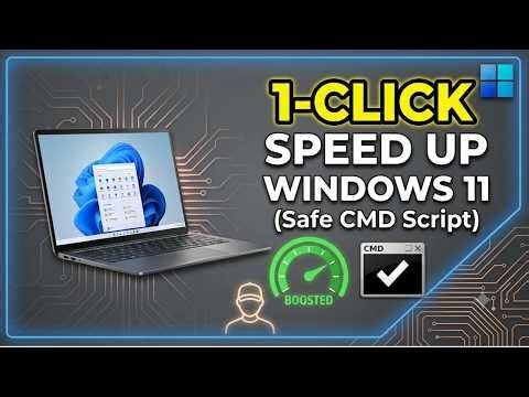 Speed Up Windows 11 in 1-Click (Safe CMD Performance Script)