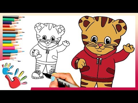 How to Draw Daniel Tiger from Daniel Tiger's Neighborhood | Easy Step-by-Step Tutorial for Kids