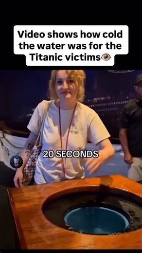 Horrordisplays - Display of Horror & Conspiracies on Instagram: "A new Titanic Museum video reveals the true horror survivors faced. Water chilled to −2°C (30°F) sends instant burning pain through visitors’ hands, forcing them to pull away within seconds—just like in 1912. The gasps and shock say it all: most victims didn’t drown. They froze—within minutes. #titanic #history #haunted #explore #explain"