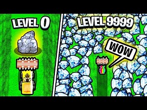 Becoming a MAX LEVEL MINER in Roblox Stone Miner!