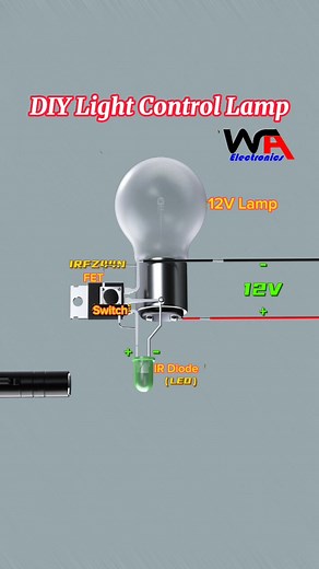 DIY Light Control Lamp Using IRFZ44N