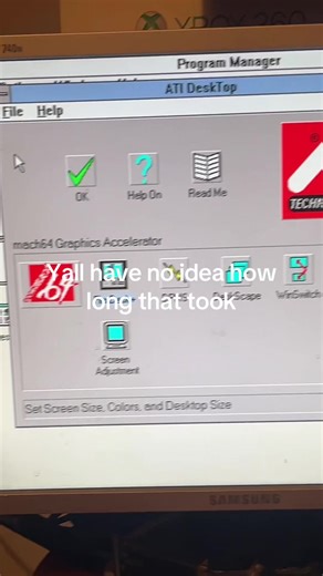 A little hint 2hours 2 freakjng hours to install a gpu driver#90s #486 #windows95 #windows3 #dos