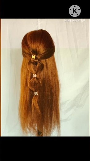 Easy Open Hair Bubble Braid Hairstyle | Half Up Half Down Look ✨ Perfect for Party & Wedding