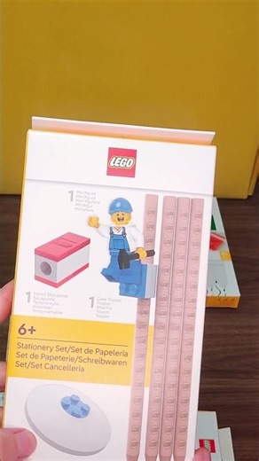 Kit Lápis Grafite, borracha, apontador e minifigure | Material Escolar LEGO® Stationary # #jandaia