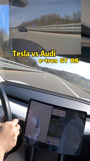 209K views · 643 reactions | Tesla Model 3 Performance vs Audi e-tron GT RS . Credit insta @zeroimission | Audi Lovers | Facebook