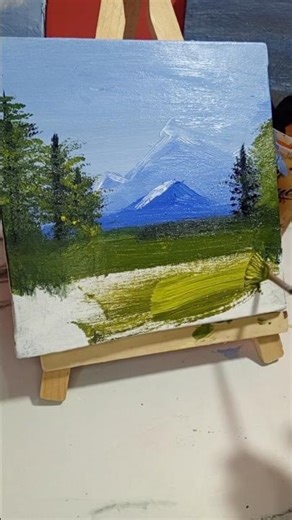 Easy Mountain Scenery Painting for Beginners 🏔️🎨🖌️