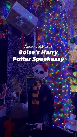 ARROW TALLMAN | Idaho Realtor | Arrow & Co. on Instagram: "Boise’s favorite speakeasy just transformed for the holiday season and the magic is real. 🪄 Step inside @gatsby19twenty and you’re instantly transported. Hidden rooms glowing with festive décor, spellbound details, and a full Harry Potter inspired transformation that brings the magic to life. ✨ From themed cocktails to immersive holiday vibes, every corner feels like a secret world tucked away in the heart of Boise. Whether you’re a Pot