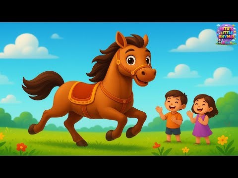 Ghoda Raja Daud Lagaye | घोड़ा राजा दौड़ लगाए | Hindi Rhymes for Kids | Horse Cartoon Rhyme