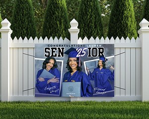 Graduation Vinyl Banner Design, Personalized Grad Flag, 2025 Grad Fence Banner, Graduation Banner, Class of 2025 Senior Decor, Canva, 4x6ft - Etsy UK