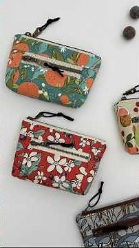 DEVON POUCH, sew this classy, practical two zip pouch in two sizes using zipper by the foot #sewing