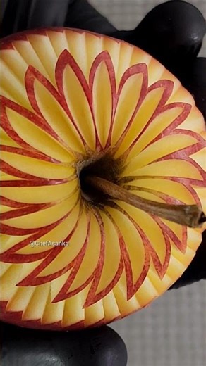 Beautiful apple carving ideas ✨🌸 | So creative #fruitcarving #shorts