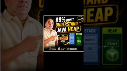 Java Heap Memory Secrets Part 2 #java #javaee #heap #javainterviewquestions #viralshorts | Gurumurthy Ramamurthy