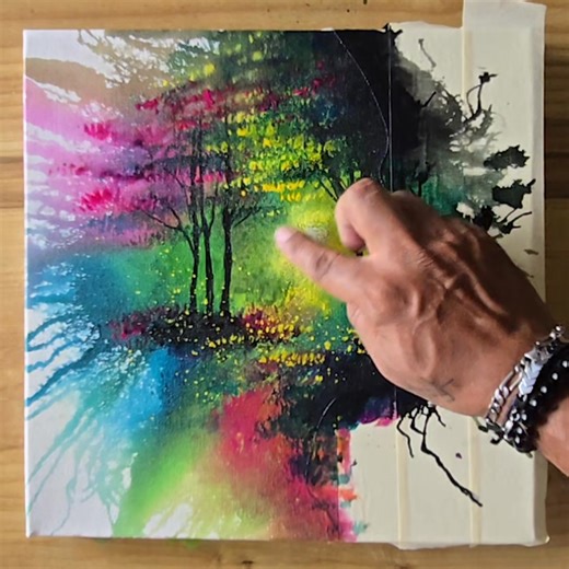 724K views · 10K reactions | Awesome acrylic painting ✍️✨️ Amazing result  . . . . . . . #acrylicpainting #easyart #dailyart #art #facebookviral #artist #followme | Suraj fine arts | Facebook