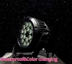 IP65 Outdoor LED Par Lights - 18x18W RGBWA UV 6in1 Waterproof DJ Stage Light Sound Activated Auto RDM Support&DMX Control Uplights for Wedding Birthday Music Light Show Party Events Stage Lighting