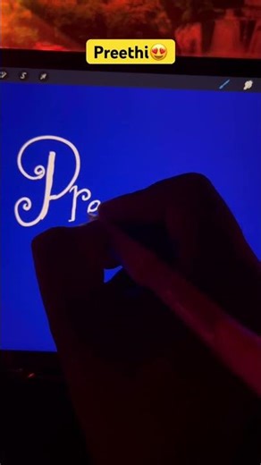 Preethi name writing art task #shortsyt
