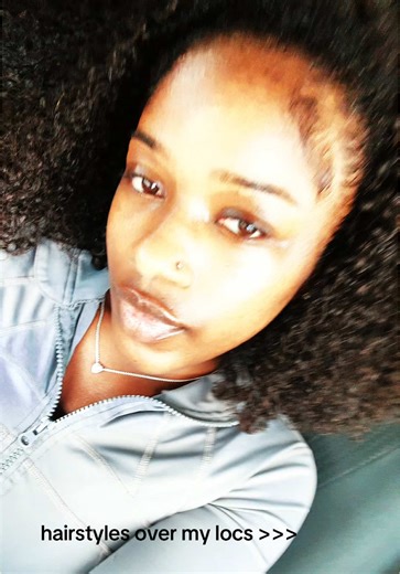 this is probably the best style I’ve done over my locs!! #curlyhair #flipoverquickweave #halfwig