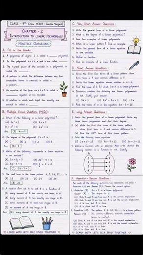 New NCERT MATHS CLASS - 9th| GANITA MANJARI | chapter -2 Introduction to Linear Polynomials Part -2