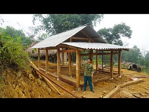 Full Video: 110 Days How To Building Complete House Log Cabin In The Green Forest, Building Life