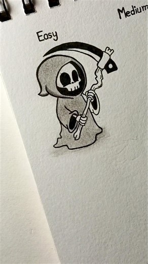 How to draw Grim reaper tutorial 💀 #shorts
