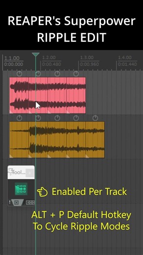 Stop Trashing Your REAPER Timeline! 🛑 (Ripple Edit Trick) #producer #sounddesign #audioengineering