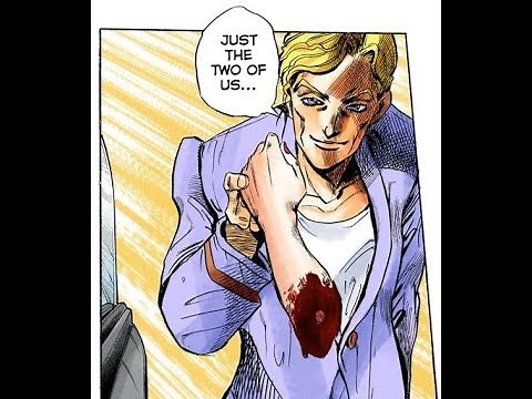 First appearance of Kira - manga version w/ anime voices (JJBA DiU)