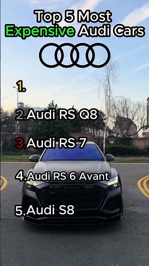Ranking the Most Exclusive Audi RS Models #audi #rs7 #shorts