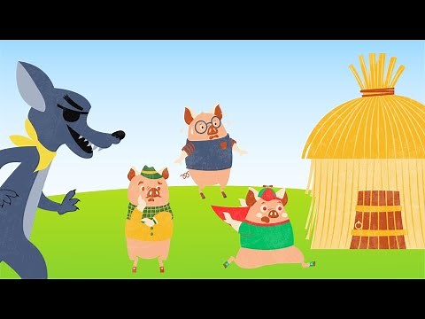 O Lobo Mau e os Três Porquinhos em Português | História Completa | Desenho Animado Infantil