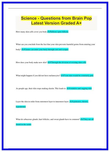 Science Questions from Brain Pop Latest Version Graded A839 636x882