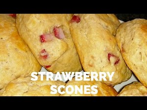 How to bake super Soft Scones | Yogurt Scones | Fresh strawberry scones