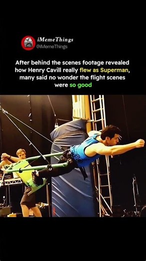Henry Cavill's Superman flying scenes looked incredible for one reason #henrycavill