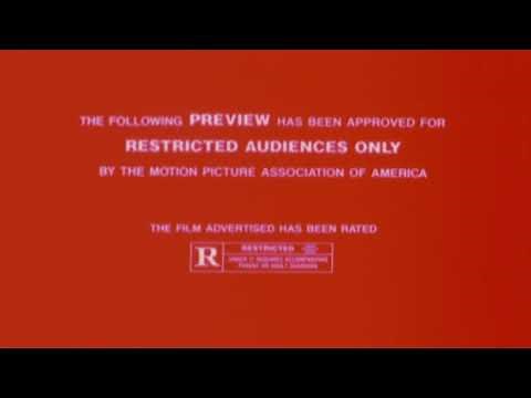 A Red title card R - RESTRICTED (MPAA) Red screen