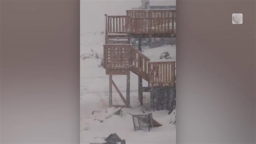 Snow falls in and around Iqaluit, Nunavut