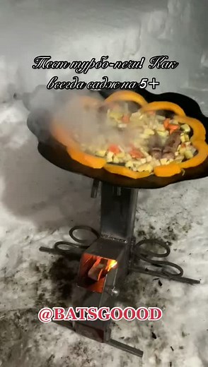 Outdoor Cooking in Snowy Conditions Using a Grill