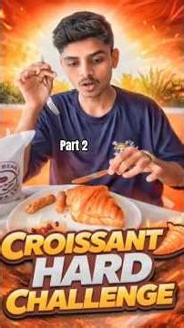 Croissant eating challenge 🔥🤤#hassanfoodchallenge #mukbang#