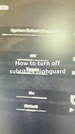 How to turn off subtitles highguard