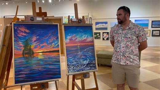 Coco Art Gallery wants to introduce new artist Connor Egan. Welcome to the Coco family. #cocoartgallertswfl #cocoartgallerySWFL #CocoArtGallery #coconutpointmall #landscapeartist | COCO Art Gallery