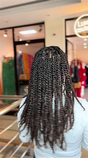 Kinky Twist Hair with Coffee Brown Color