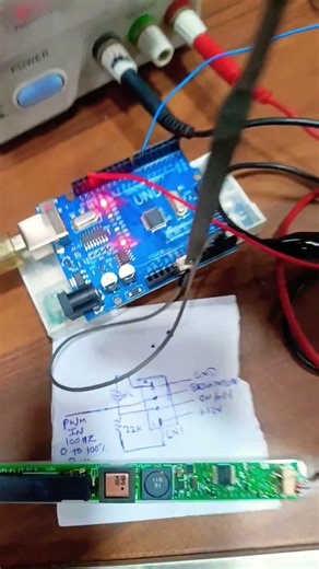 CCFL Backlight Driver Testing #arduino #backlight #neon #laptop #pwmodules #brightness