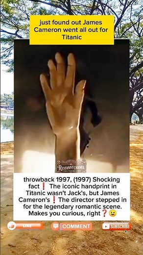 In Titanic (1997), James Cameron made the iconic handprint.🎬