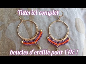 tuto complet boucles d'oreilles macramé