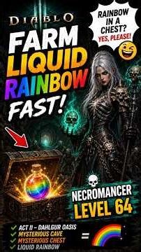 How to Farm Liquid Rainbow FAST! 🌈 Diablo 3 Secret Tip (Necromancer Level 64)